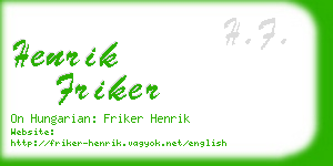 henrik friker business card